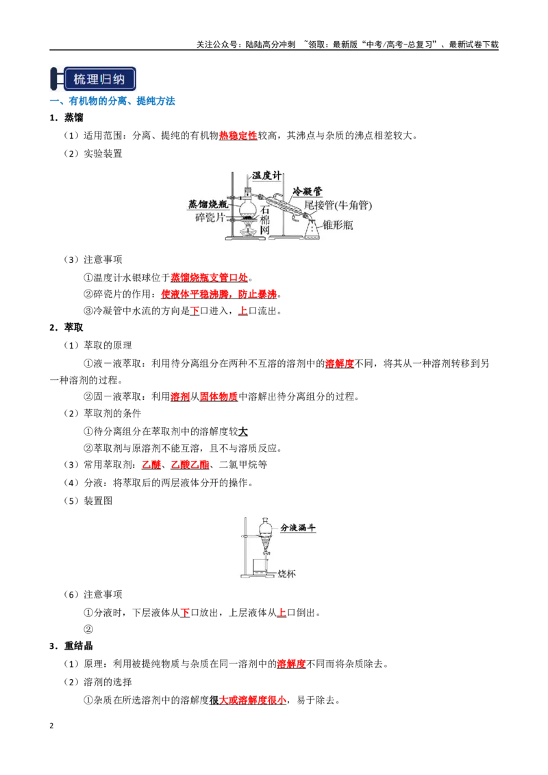 《知识清单29有机合成与推断（教师版）_05-化学-高考总复习_一轮复习_2025年_2025年高考化学一轮复习知识清单（全国通用）》第2页预览