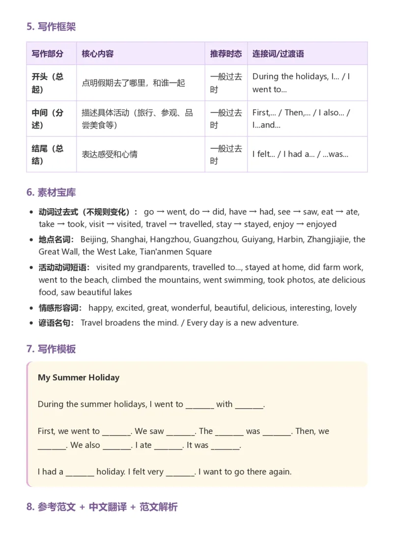 《26湘少版六上英语单元范文写作指导1-5_小初高学习资料合集（每天更新）_2026秋小学英语《单词默写》3-6年级上册（多版本）_2026秋湘少版3-6上英语知识点_26湘少版6上英语》第2页预览