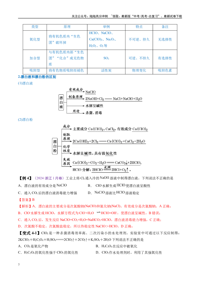 《易错类型06常见物质的性质、用途及转化关系（6大易错点）（解析版）_05-化学-高考总复习_专项复习_2025年_2025年高考化学考试易错题（新高考通用）》第7页预览