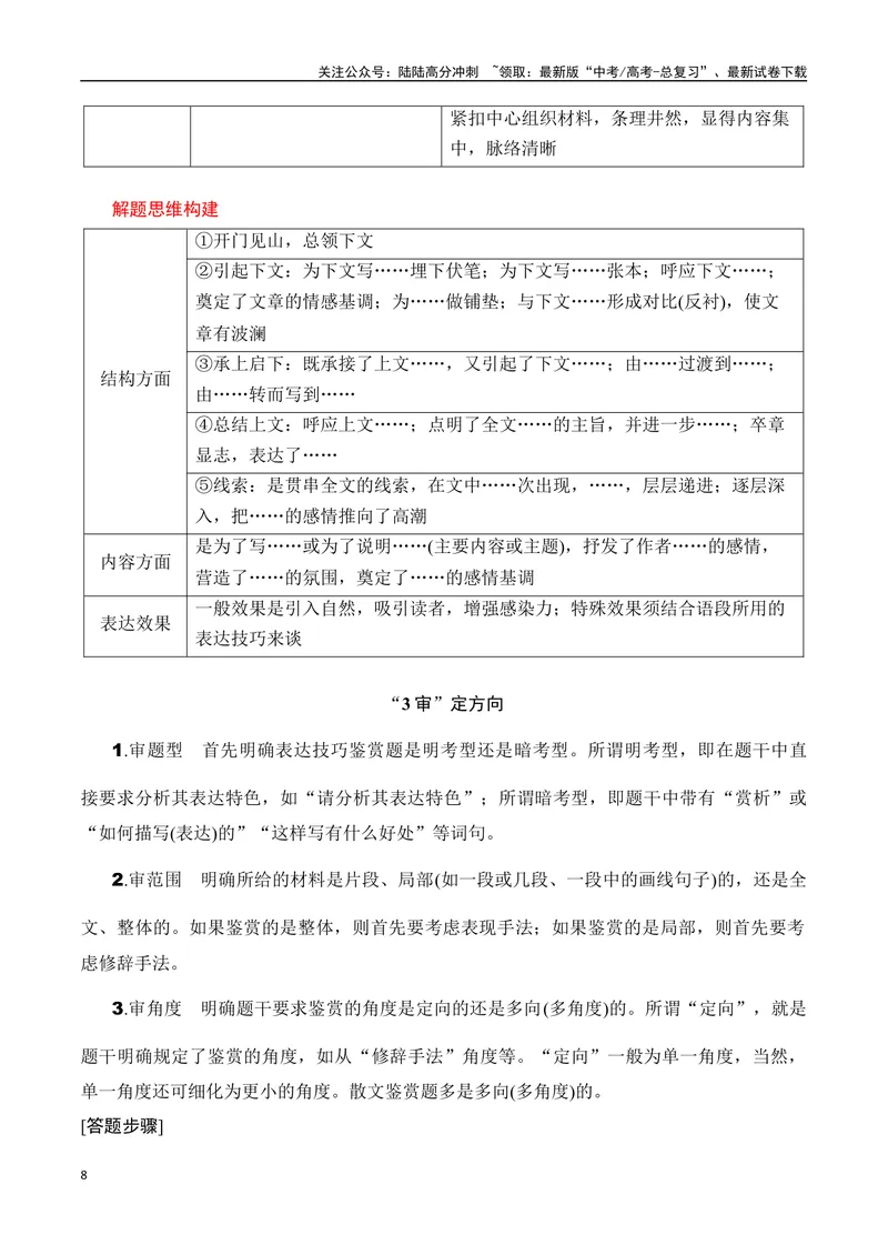 《专题05：鉴赏散文艺术技巧、语言（学生版）_一轮复习_2025年_2025年高考语文一轮复习知识清单（全国通用）》第8页预览