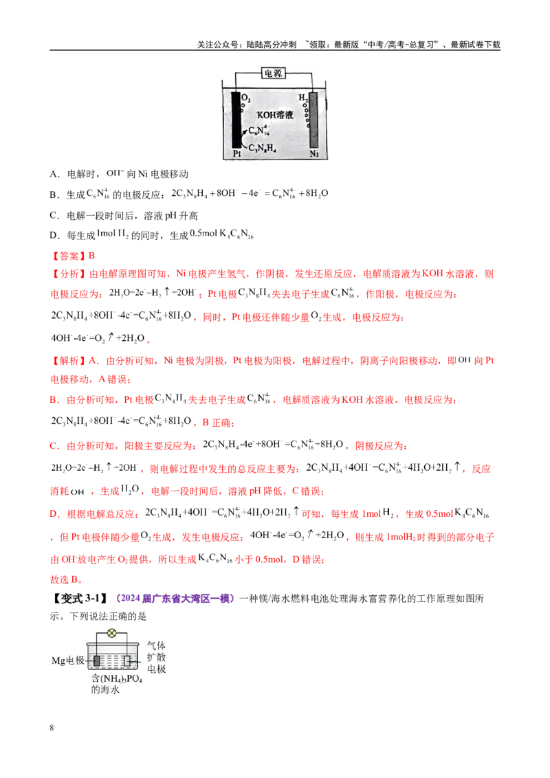 《易错类型11化学能与电能（7大易错点）（解析版）_05-化学-高考总复习_专项复习_2025年_2025年高考化学考试易错题（新高考通用）》第8页预览