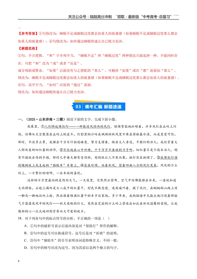 《专题06语言文字运用（学生版）_专项复习_2026年-语文专项复习_2025年高考语文三模试题分类汇编（新高考通用）_2025版_第02期山东、湖南、湖北、河南、广东、青海》第4页预览