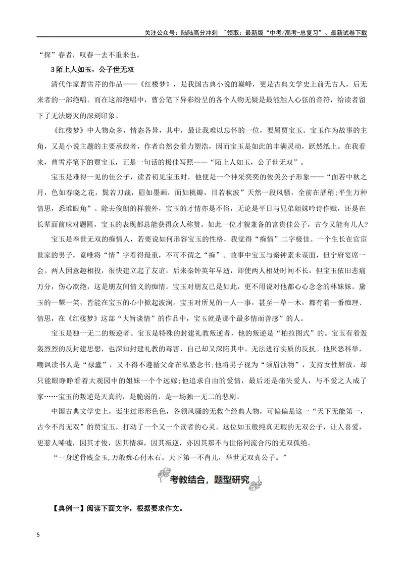 《专题07永远的红楼（学写研究综述）_专项复习_2024年_2024年高考语文教材主题作文专题习题训练教考衔接_资料》第5页预览