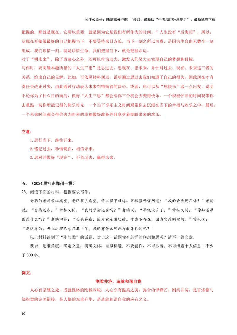 《专题06作文（解析版）（九省专用）_专项复习_2025年_2024年高考一模试题分类汇编语文新高考九省专用》第10页预览