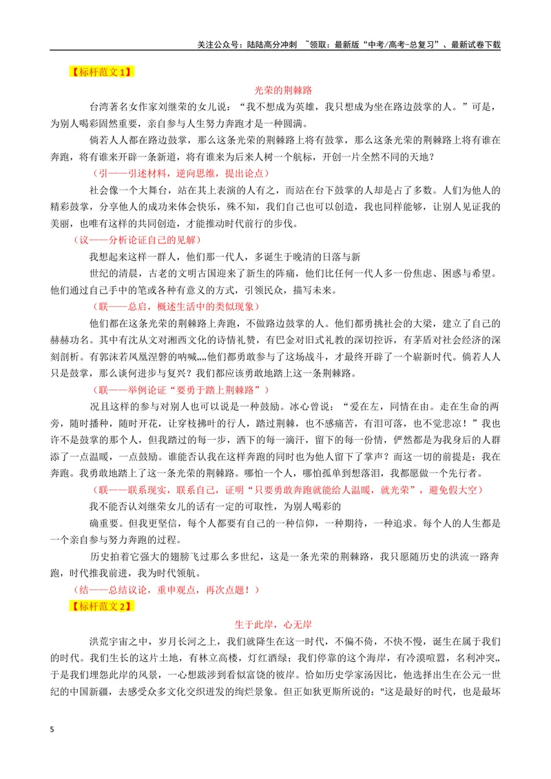 《专题07经典结构模式之“引议联结法”_专项复习_2024年_2024年高考语文议论文写作应对策略_资料》第5页预览