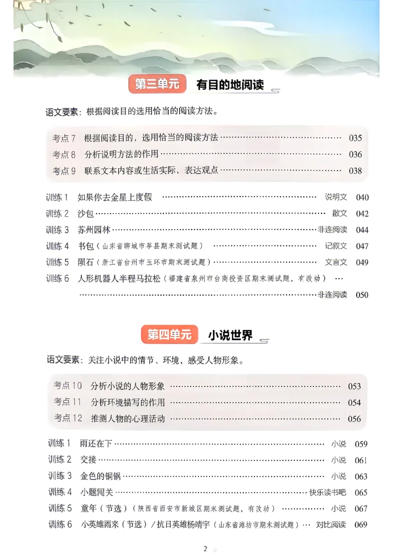 《26秋开心同步阅答题模板6上_小初高学习资料合集（每天更新）_2026秋《开心语文同步阅读答题模板》2-6年级上册》第4页预览