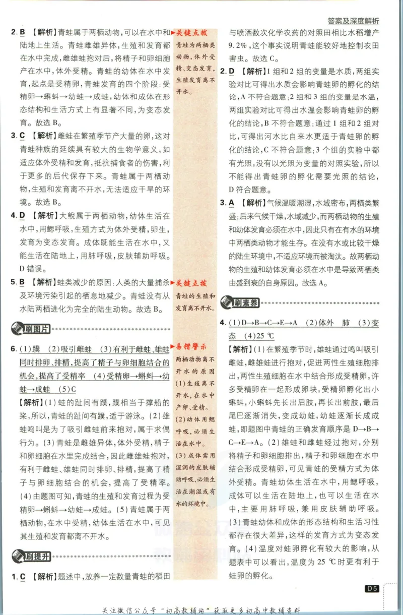 《初中必刷题八年级下册生物人教版答案_2、2025初中必刷题合集_初中必刷题23+24+25上册_2023版》第6页预览