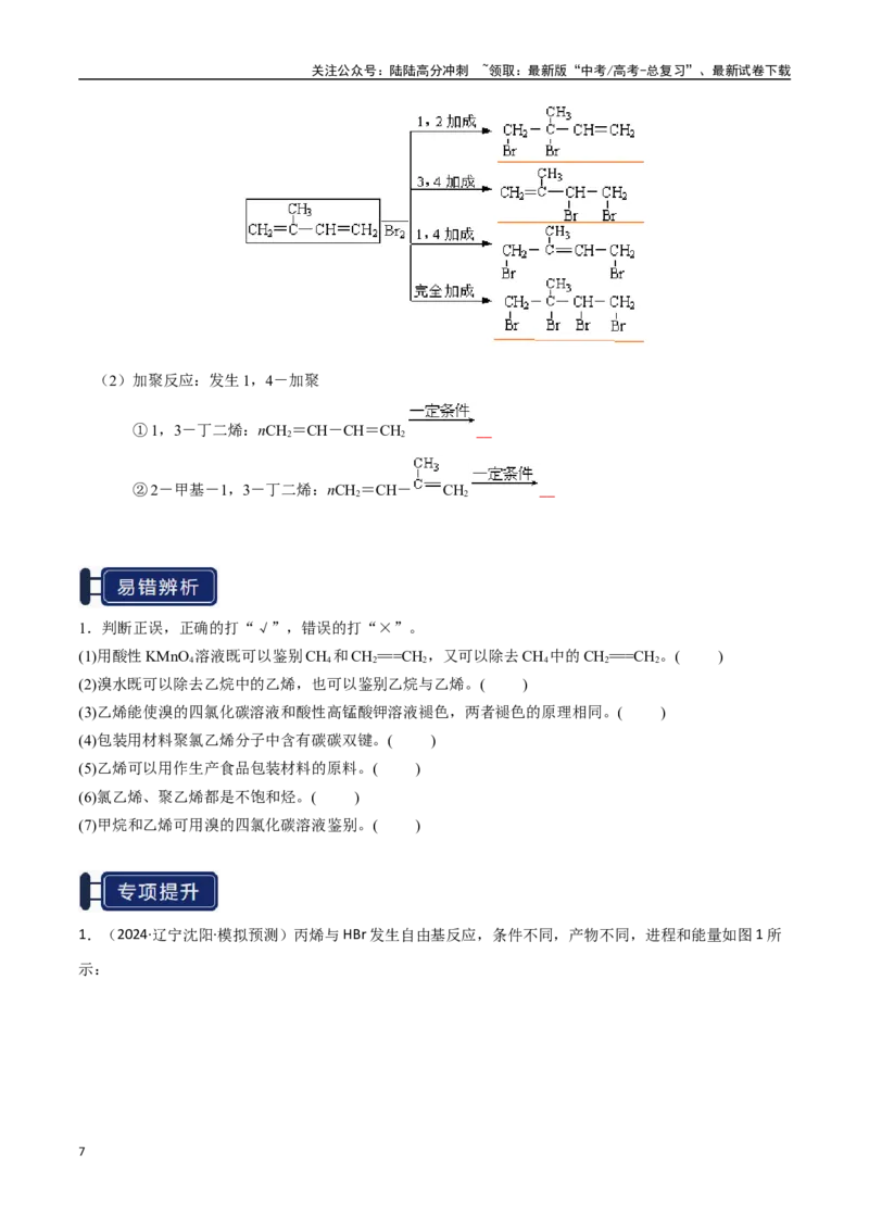 《知识清单26烃（新高考专用）（学生版）_05-化学-高考总复习_一轮复习_2025年_2025年高考化学一轮复习知识清单（全国通用）》第7页预览