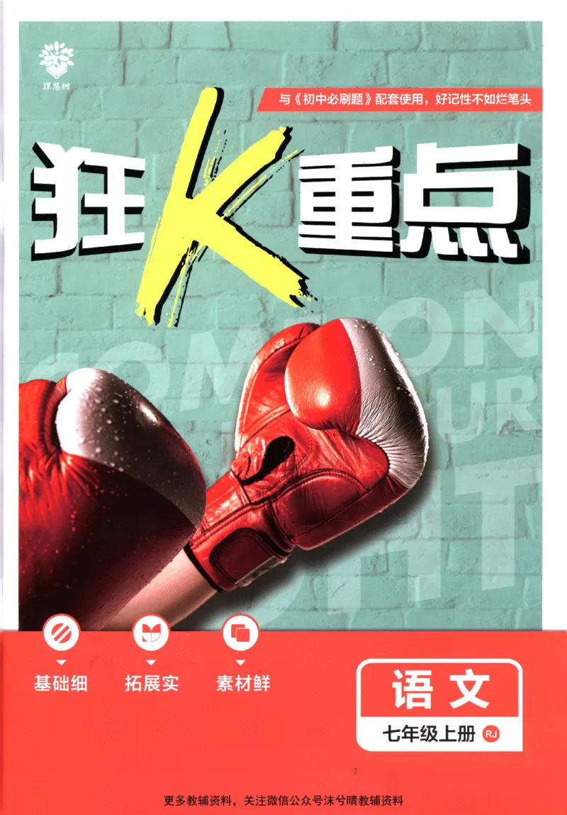 《初中必刷题狂K重点人教版语文七年级上册_2、2025初中必刷题合集_初中必刷题23+24+25上册_25初中必刷_可信网络等多个文件_2025初中必刷题_语文七年级上册（人教版）》第1页预览