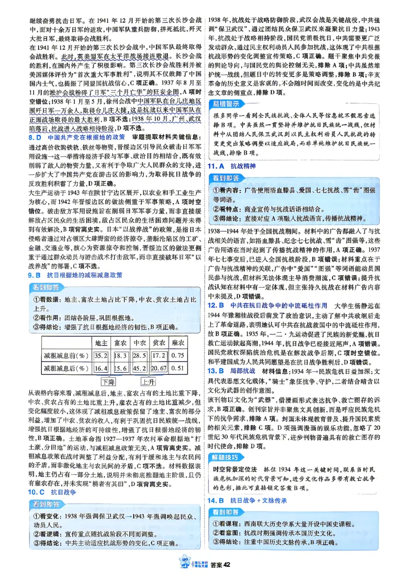 《历史小题狂练_答案解析2_小初高学习资料合集（每天更新）_2027版《天星高考小题狂练》_7-历史小题狂练27版》第5页预览