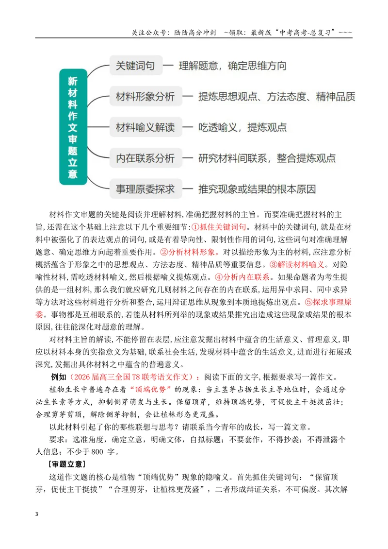 《专题06审题立意秘籍：六技法搞定新材料作文审题难关_专项复习_2026年-语文专项复习_2026年高考语文作文写作核心技法指导（全国通用）-G393_资料》第3页预览
