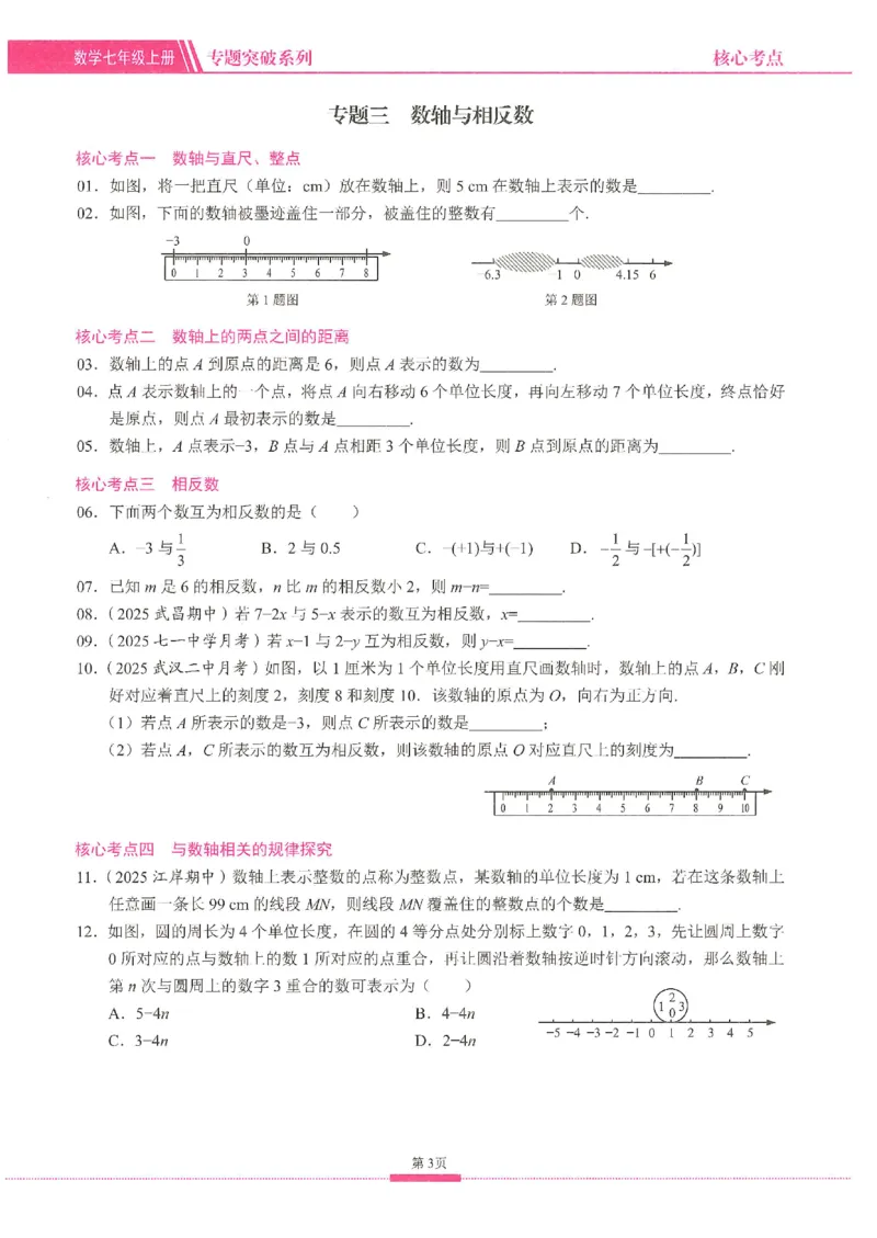《核心考点-初中数学-7上(1)_初中全科目同步习题+精品试卷(7-9年级)(1)_25秋初中数学《同步习题+精品试卷》_初中数学人教版试卷_初中数学人教版7-9年级上册_《核心考点》25秋》第9页预览