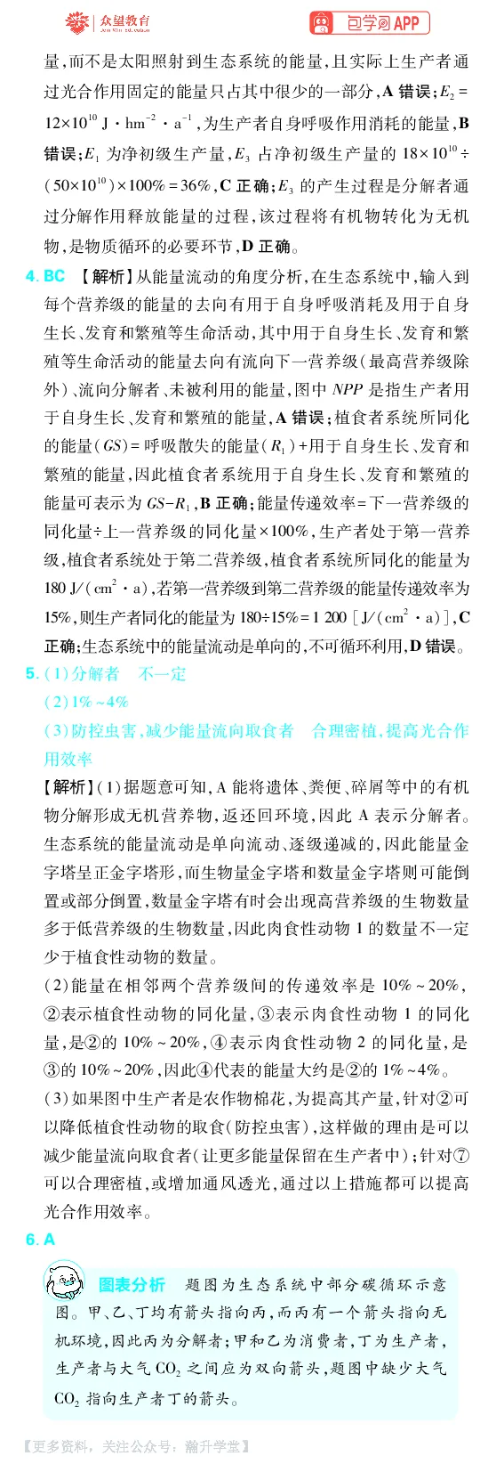 《第12章生态系统及生态环境保护_小初高学习资料合集（每天更新）_2027版《600分考点700分考法》_2027版高考《理想树•600分考点700分考法》（生物）_生物答案》第3页预览
