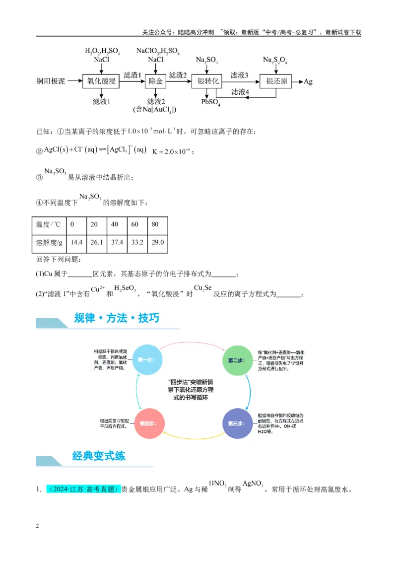 《（能力版）微专题09新情景条件下氧化还原反应方程式的书写-（学生版）(全国版)_05-化学-高考总复习_一轮复习_2024年_2024高考化学一轮复习考点微专题考情分析经_资料_2025版》第2页预览