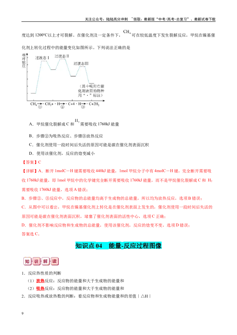 《知识清单18化学能与热能-2024年高考化学一轮复习知识清单_05-化学-高考总复习_一轮复习_2024年_2024年高考化学一轮复习知识清单必背总结全国通用_资料》第9页预览