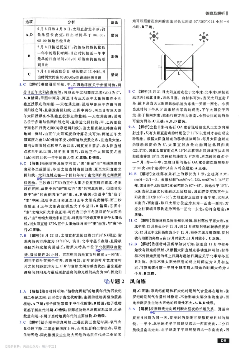 《地理_答案_小初高学习资料合集（每天更新）_2027版《600分考点700分考法》_2027《理想树•600分考点700分考法》（高考）（地理）》第6页预览