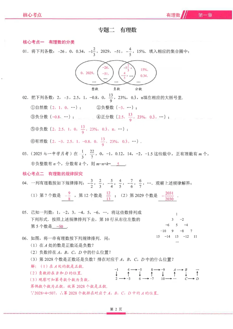 《核心考点-初中数学-7上教师用书_初中全科目同步习题+精品试卷(7-9年级)(1)_25秋初中数学《同步习题+精品试卷》_初中数学人教版试卷_初中数学人教版7-9年级上册_《核心考点》25秋》第8页预览