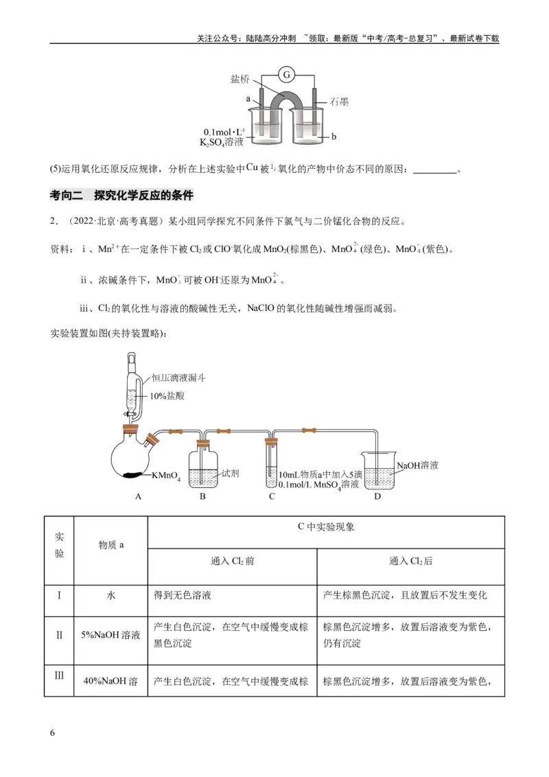 《重难点14性质探究型实验综合题-（学生版）_05-化学-高考总复习_专项复习_2024年_2024年高考化学热点·重点·难点专练（新高考专用）》第6页预览