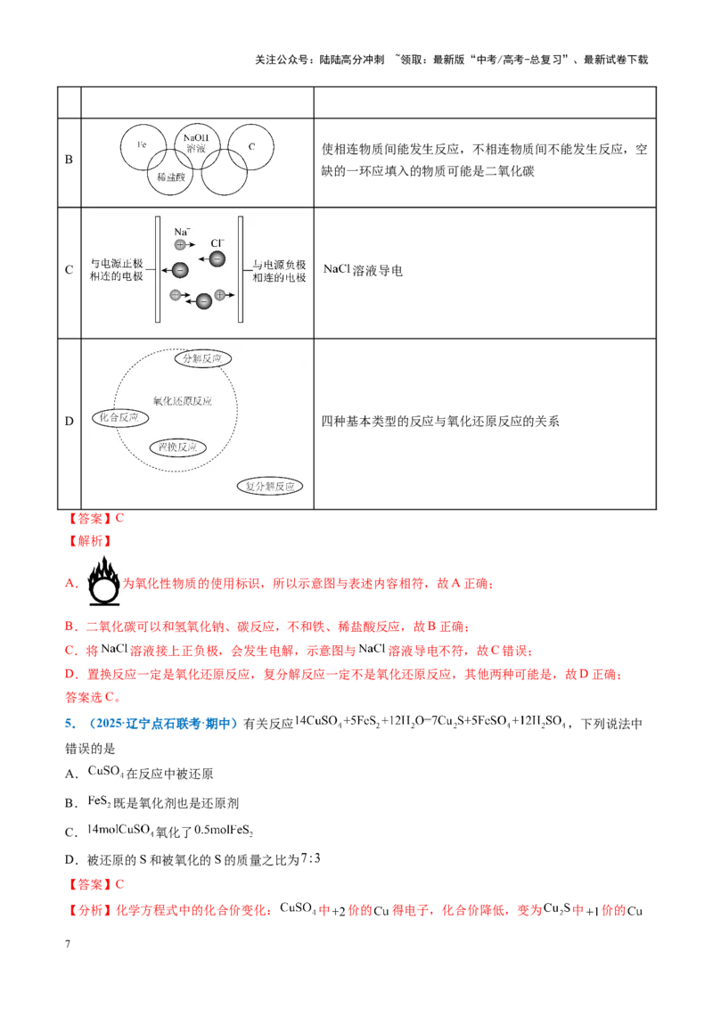 《重难点05氧化还原反应概念、规律及应用（解析版）_05-化学-高考总复习_专项复习_2025年_2025年高考化学重难点讲义专练（黑吉辽蒙专用）》第7页预览