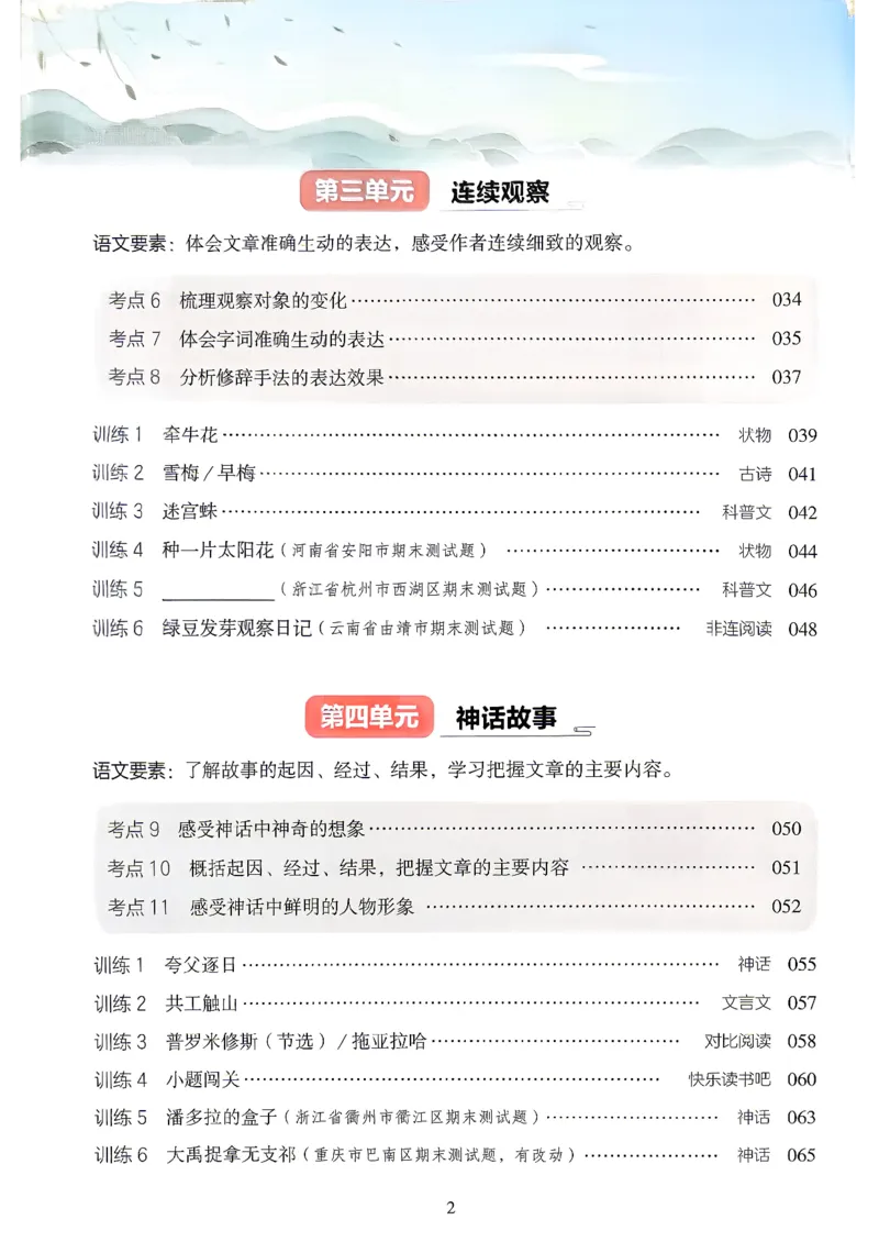 《26秋开心同步阅读题模板4上_小初高学习资料合集（每天更新）_2026秋《开心语文同步阅读答题模板》2-6年级上册》第4页预览