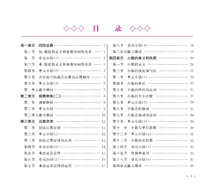 《口算题卡+应用题集训随堂练吧名校名师联合编写人教版4下册高清无水印1_小学1-6年级全科全套_1-6年级全科下册_四年级_四年级下数学_数学四下人教版》第2页预览