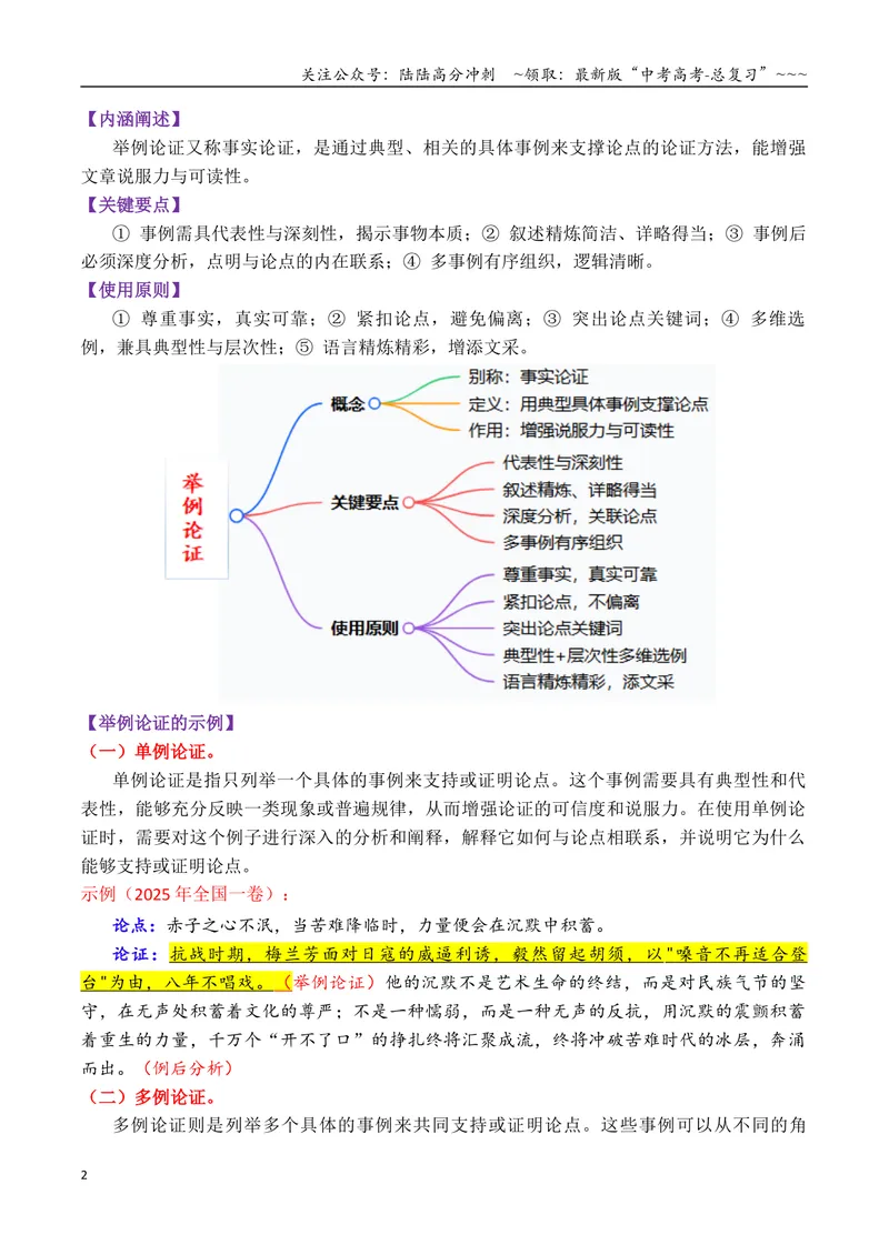 《专题10说理武器库：议论文常见的六种论证方法（上篇）（学生版）_专项复习_2026年-语文专项复习_2026年高考语文议论文写作秘籍-G391_资料》第2页预览