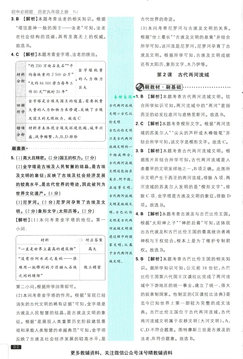 《初中必刷题答案解析人教版历史九年级上册_2、2025初中必刷题合集_初中必刷题23+24+25上册_25初中必刷_可信网络等多个文件_2025初中必刷题_历史九年级上册（人教版）》第4页预览
