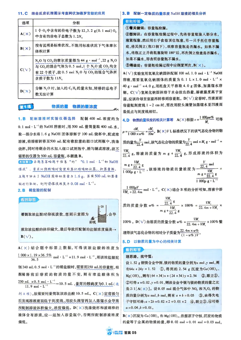 《化学_答案解析_小初高学习资料合集（每天更新）_2027版《天星高考小题狂练》_5-化学小题狂练27版》第7页预览