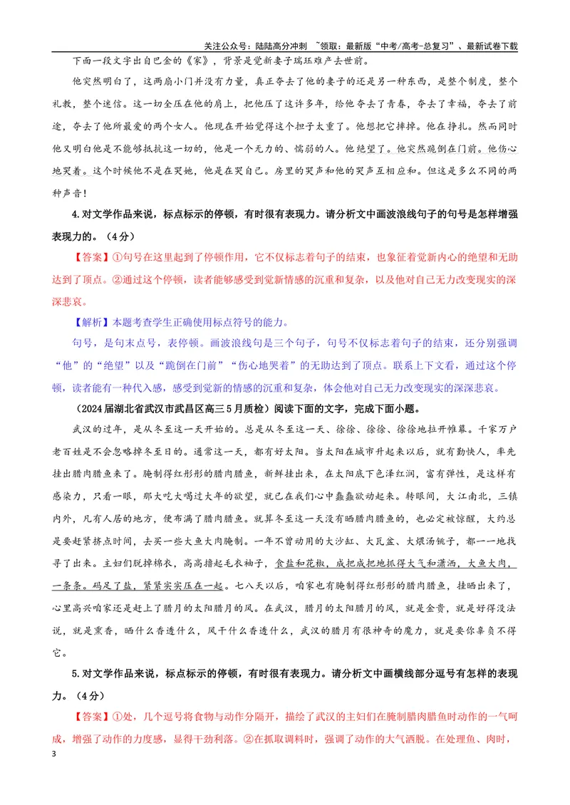 《专题05标点符号考点专训（03）（教师版）_一轮复习_2024年_2024新高考语文一轮复习考点解析课件教案学案练习题_资料_2025版_语言文字运用》第3页预览