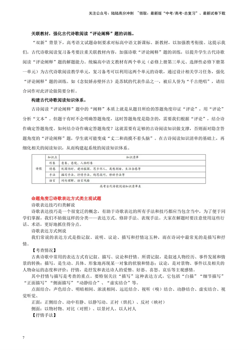 《专题05诗歌鉴赏_专项复习_2024年_2024高考语文主观题答题模板反套路新探索全国通用_资料》第7页预览