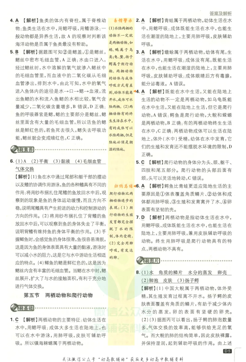《初中必刷题八年级上册生物人教版答案_2、2025初中必刷题合集_初中必刷题23+24+25上册_2023版》第6页预览