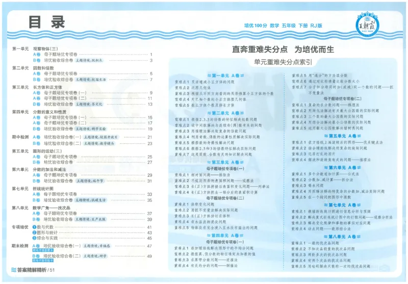 《26春《王朝霞培优100分》数学人教版5下_小初高学习资料合集（每天更新）_2026春《王朝霞培优100分》语文+数学1-6年级下册》第2页预览