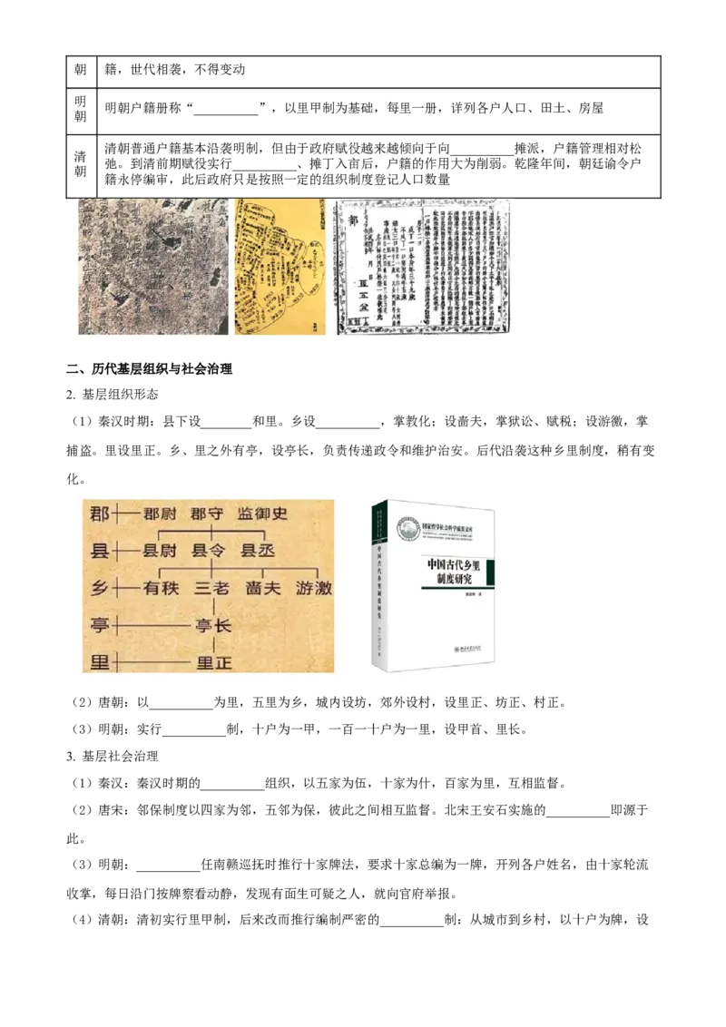 《单元讲练测（选必1）第六单元基层治理与社会保障（讲）（学生版）_新版高中_高中历史新版_高中历史选择性必修1（统编版）_单元讲练测-F12》第3页预览