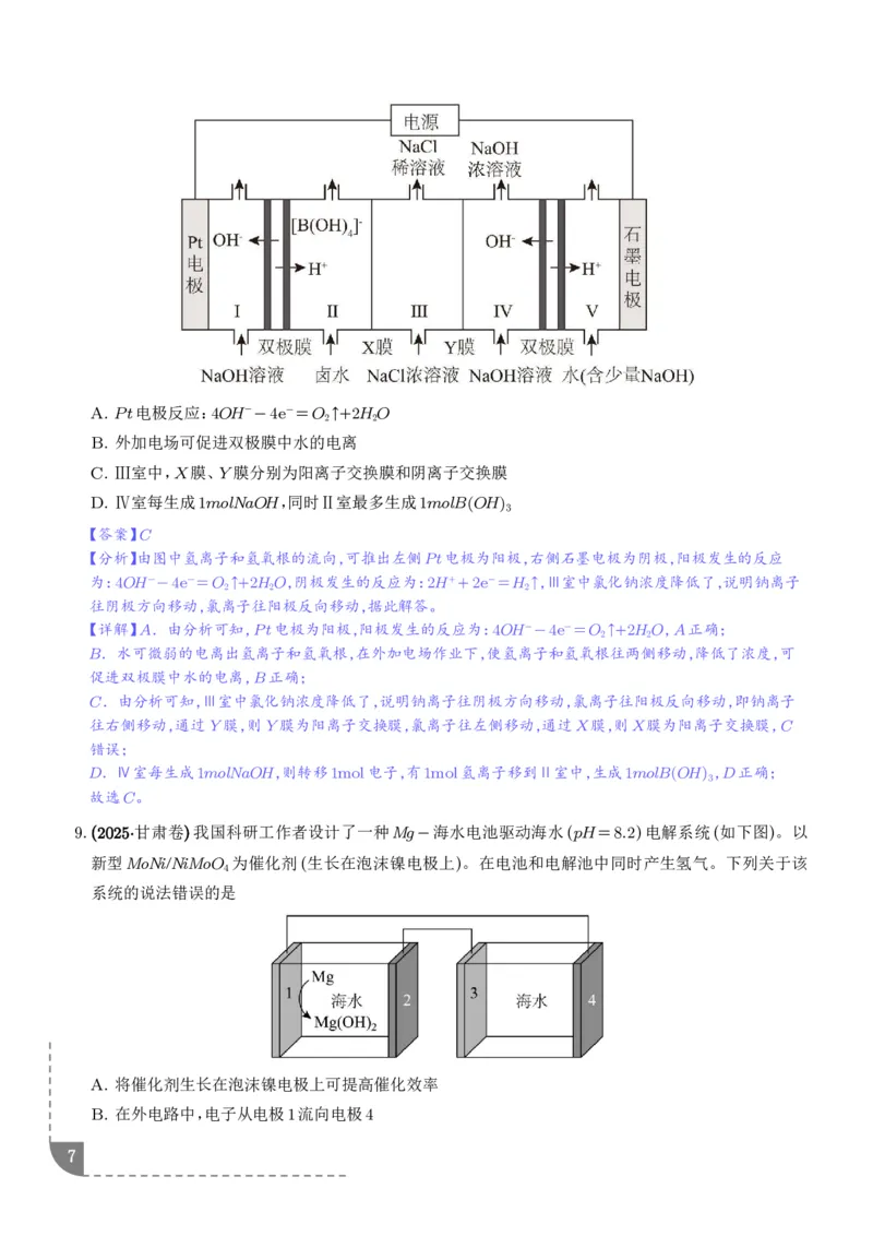《电解池金属的腐蚀与防腐（解析版）_小初高学习资料合集（每天更新）_2026年7月高中化学试题汇编_0717化学_电解池金属的腐蚀与防腐--高考化学》第7页预览
