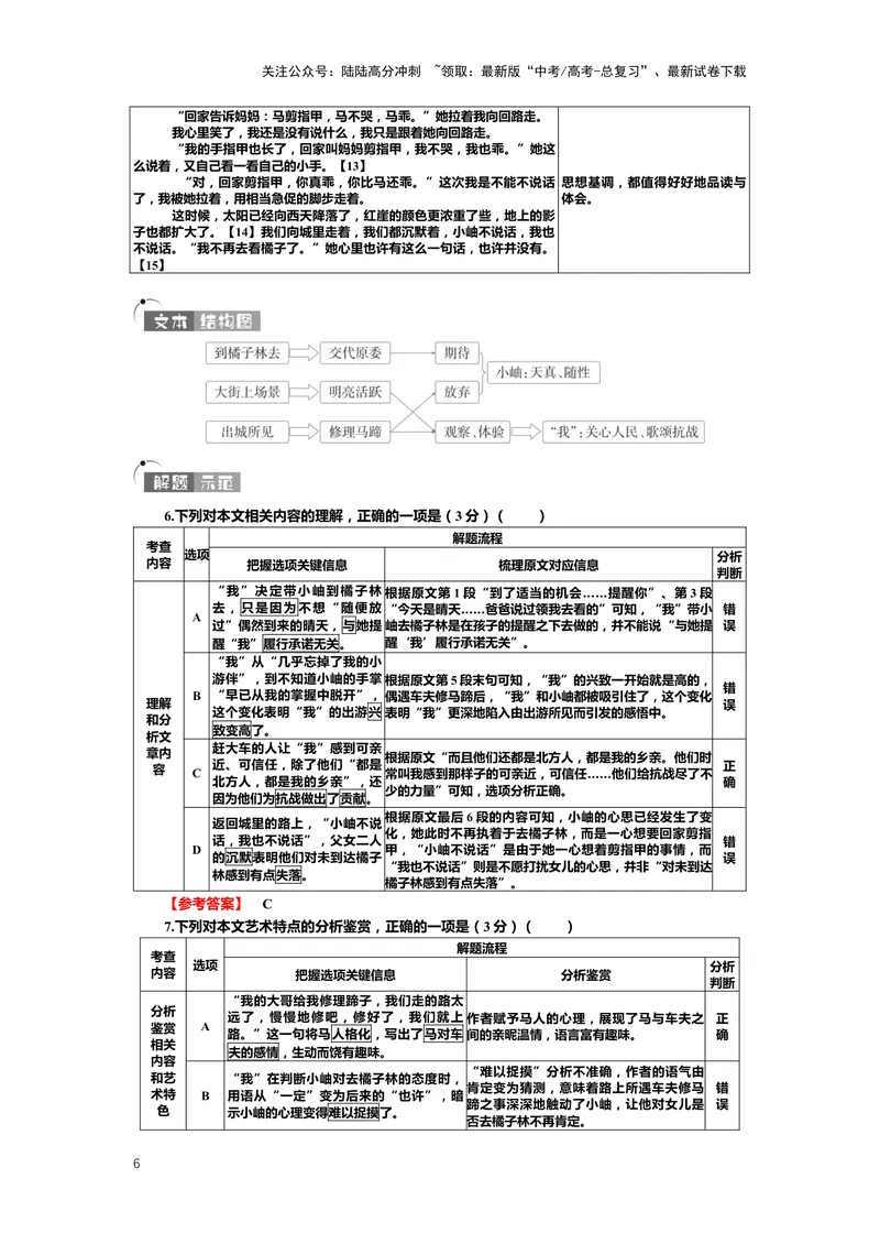 《专题09散文阅读，阅读方法-（原卷版）_二轮复习_2024年_2024年高考语文二轮专题讲练_资料》第6页预览