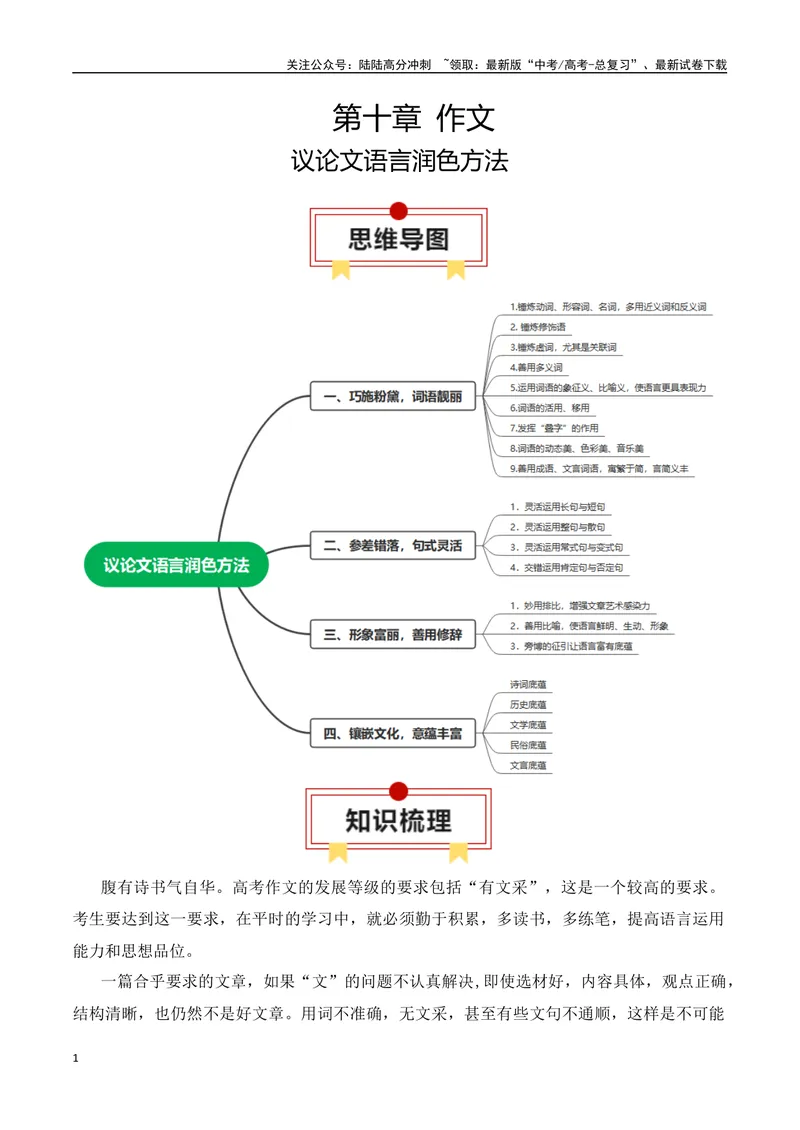 《专题08：议论文语言润色方法（教师版）_一轮复习_2025年_2025年高考语文一轮复习知识清单（全国通用）》第1页预览
