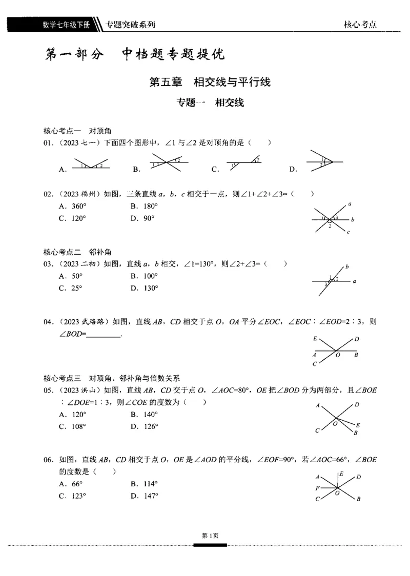 《核心考点-初中数学7年级下册_初中全科目同步习题+精品试卷(7-9年级)(1)_25秋初中数学《同步习题+精品试卷》_初中数学人教版试卷_初中数学人教版7-9年级上册_《核心考点》_817》第6页预览