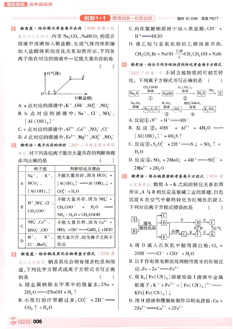 《化学--高考基础练_小初高学习资料合集（每天更新）_2027版《天星高考基础双练》_2027版高考《天星基础双练》高考基础练+教材基础练（化学）》第10页预览