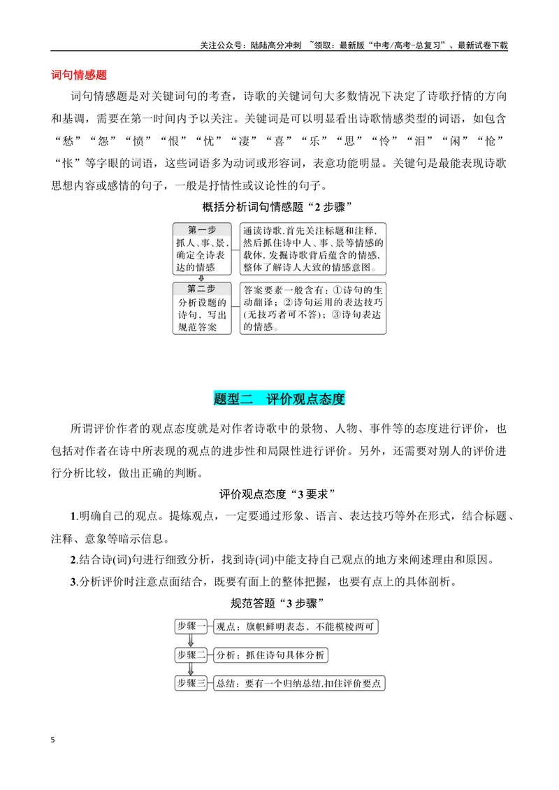 《专题05：评价诗歌思想内容和观点态度（教师版）_一轮复习_2025年_2025年高考语文一轮复习知识清单（全国通用）》第5页预览