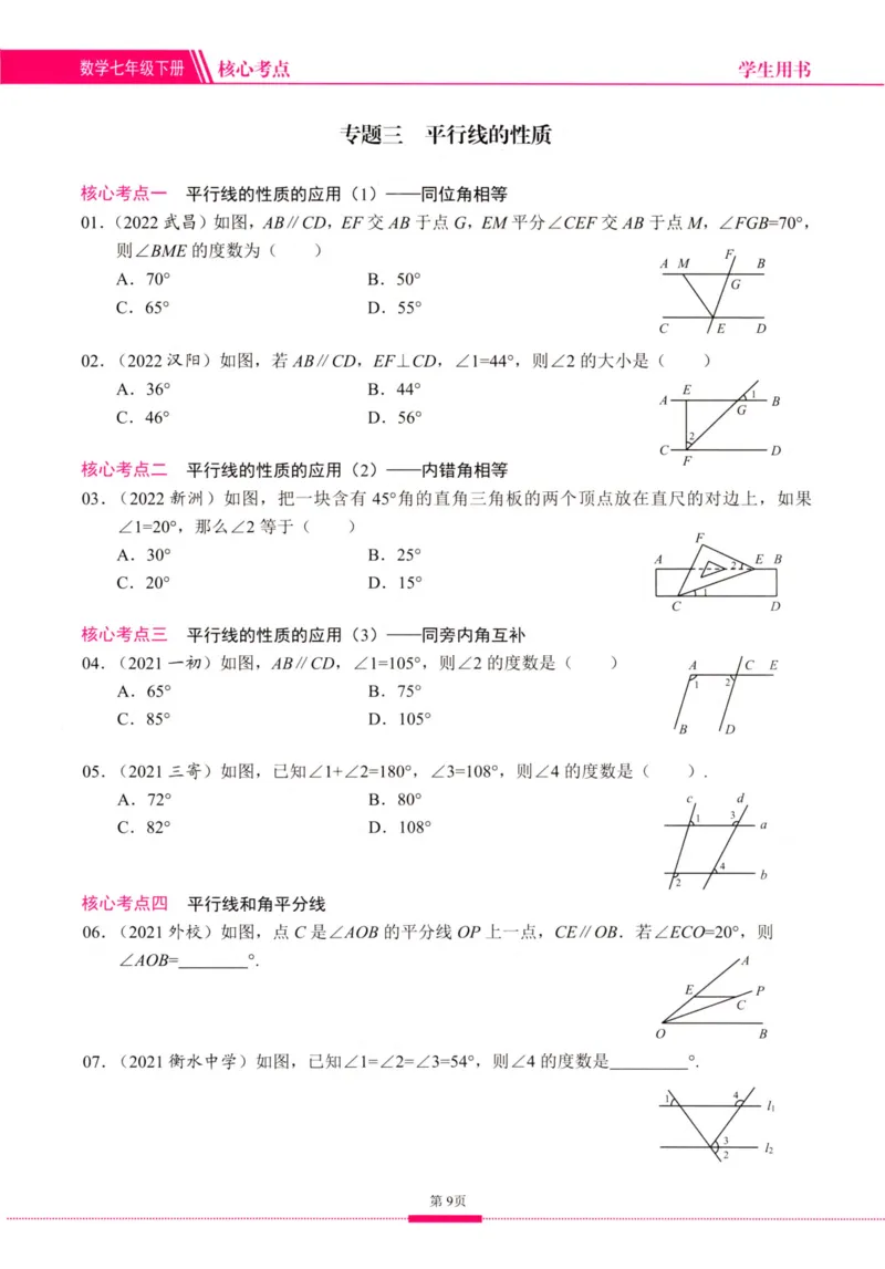 《核心考点-初中数学7年级下册_初中全科目同步习题+精品试卷(7-9年级)(1)_25秋初中数学《同步习题+精品试卷》_初中数学人教版试卷_初中数学人教版7-9年级上册_《核心考点》》第9页预览