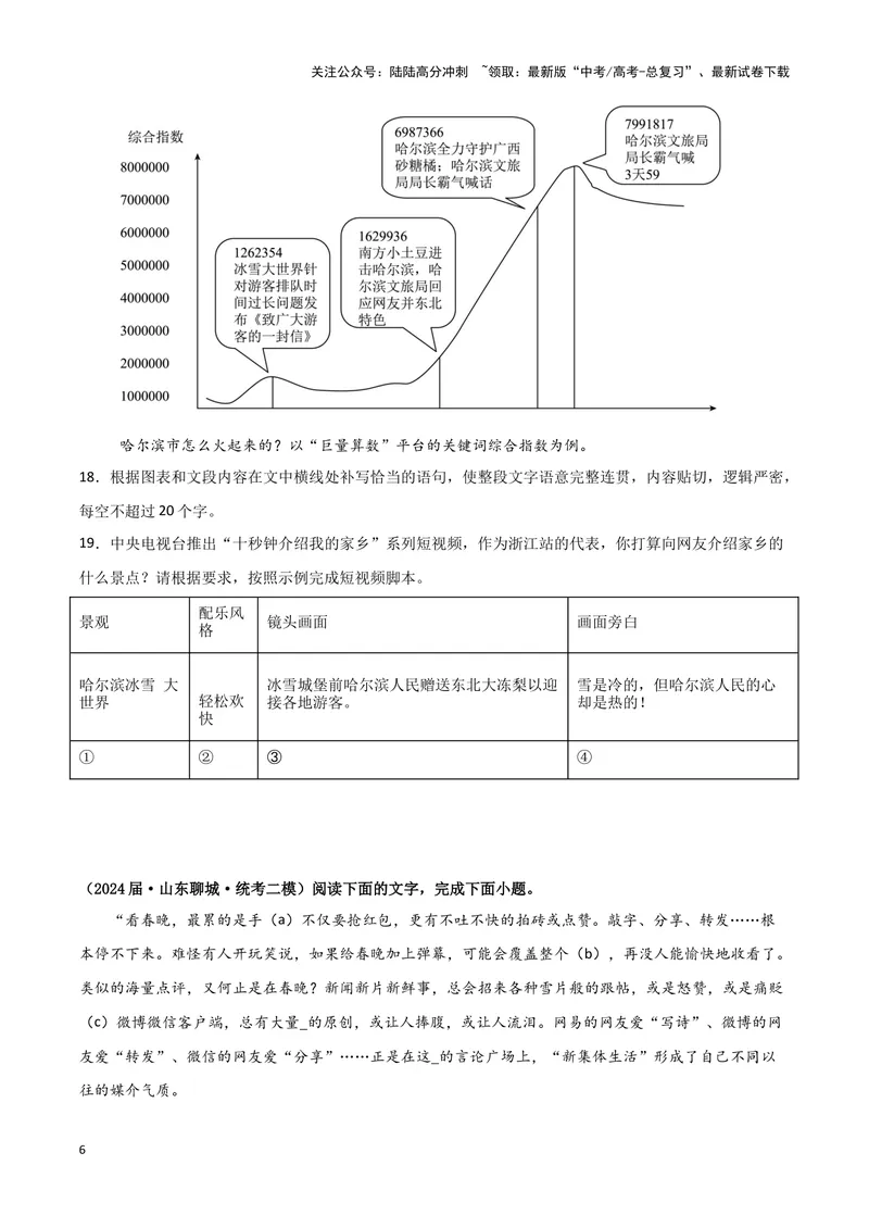 《专题06语言文字运用1（原卷版）（新高考通用）_专项复习_2025年_2024年高考二模试题分类汇编语文新高考通用》第6页预览