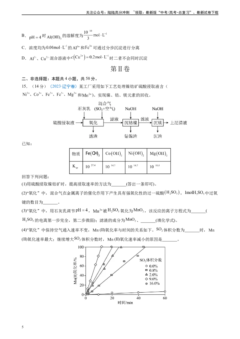 《真题重组卷03（新高考七省专用）（原卷版）_05-化学-高考总复习_二轮复习_2024年_2024年高考化学真题重组卷二模（新高考七省专用）》第5页预览