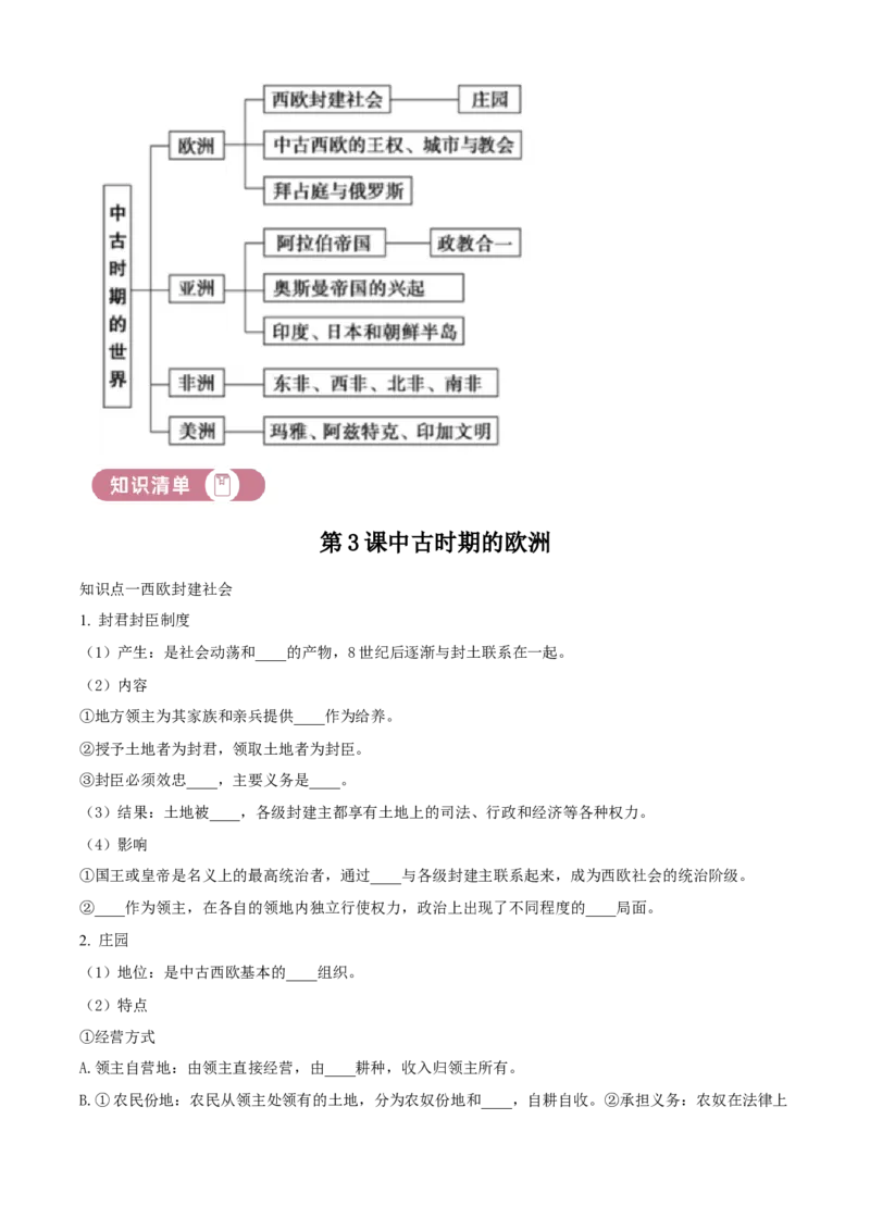 《单元讲练测（纲要下）第二单元中古时期的世界（讲）（学生版）_新版高中_高中历史新版_高中历史纲要下（统编版）_单元讲练测-F12》第2页预览