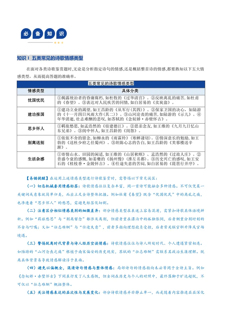 《专题05解读情感题（复习讲义）（全国通用）（教师版）(1)_二轮复习_2026年-语文二轮复习_2026年高考语文二轮复习课件+讲义+练习（新高考通用）-G92_2026版》第7页预览