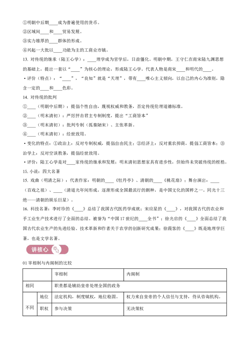 《单元讲练测（纲要上）第四单元明清中国版图的奠定与面临的挑战（讲）（学生版）_新版高中_高中历史新版_高中历史纲要上（统编版）_单元讲练测-F12》第5页预览