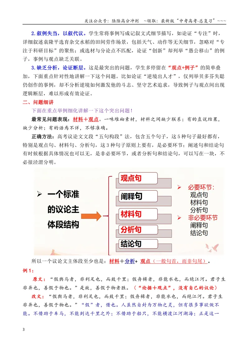 《专题082026议论文主体段写作指导：5种常见结构讲与练（学生版）（讲义）_专项复习_2026年-语文专项复习_2026年高考语文议论文写作秘籍-G391_资料》第3页预览