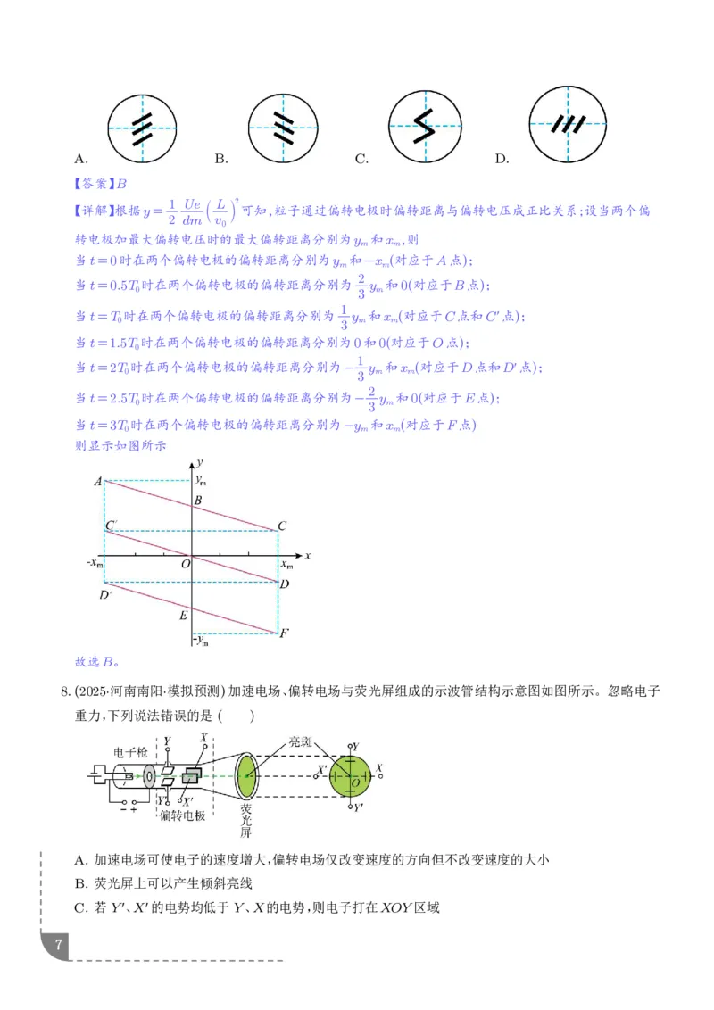 《带电粒子在电场中的偏转（解析版）_小初高学习资料合集（每天更新）_2026年6月高中物理试卷汇编_0629物理_带电粒子在电场中的偏转--2027年高考物理》第7页预览
