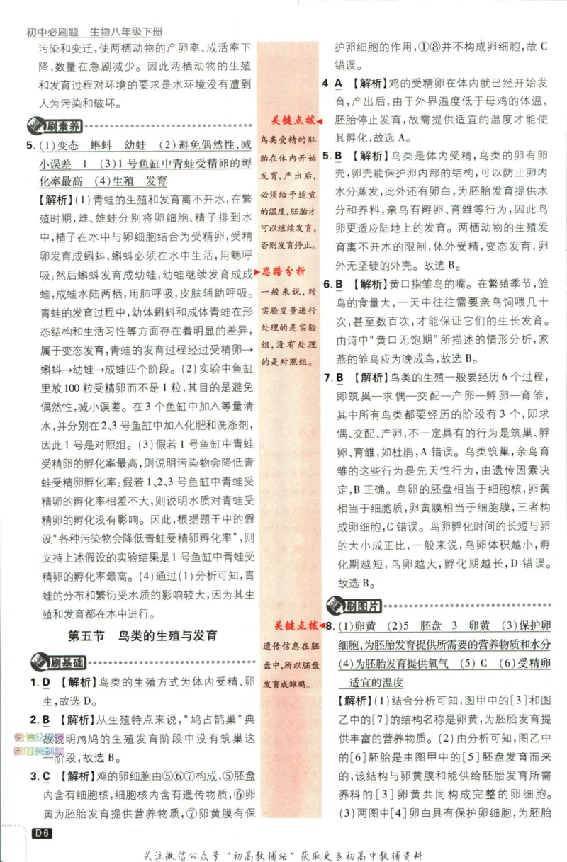 《初中必刷题八年级下册生物苏教版答案_2、2025初中必刷题合集_初中必刷题23+24+25上册_2023版》第7页预览