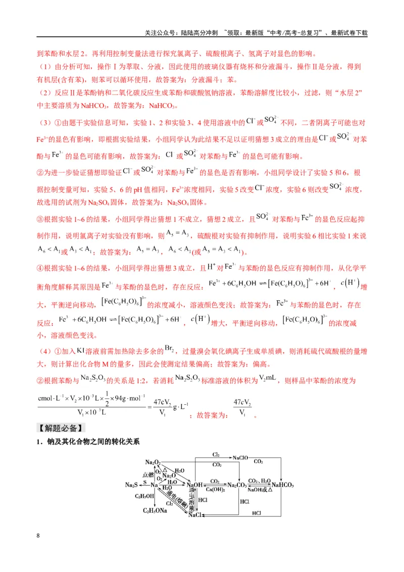 《易错专题05金属元素及其化合物-（解析版）_05-化学-高考总复习_专项复习_2024年_2024年高考化学考前易错聚焦_资料》第8页预览