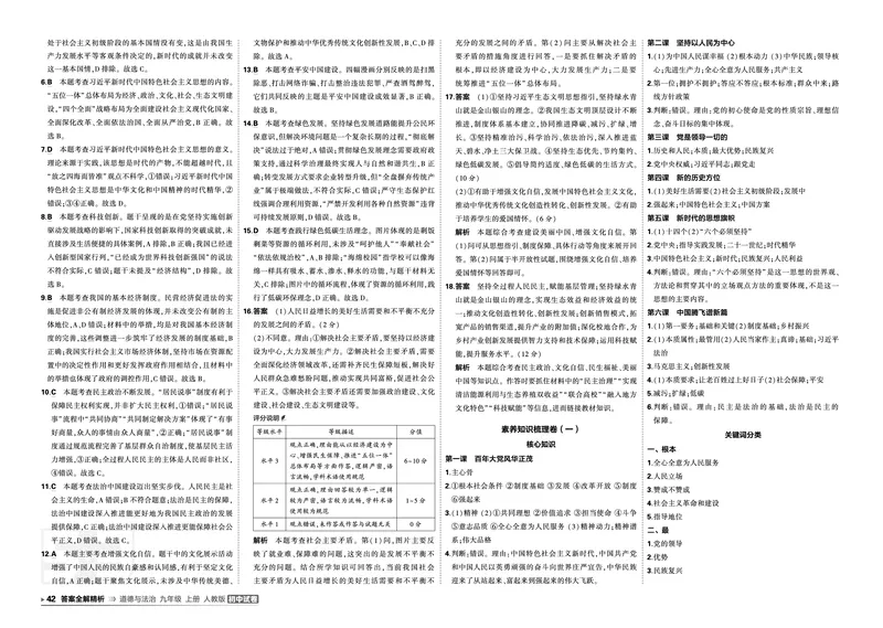 《2027《初中53同步试卷》道法9上答案_小初高学习资料合集（每天更新）_2026秋《53初中试卷》2027版九年级上册(1)_2027版初中《53初中试卷》9年级上册（道法）》第4页预览